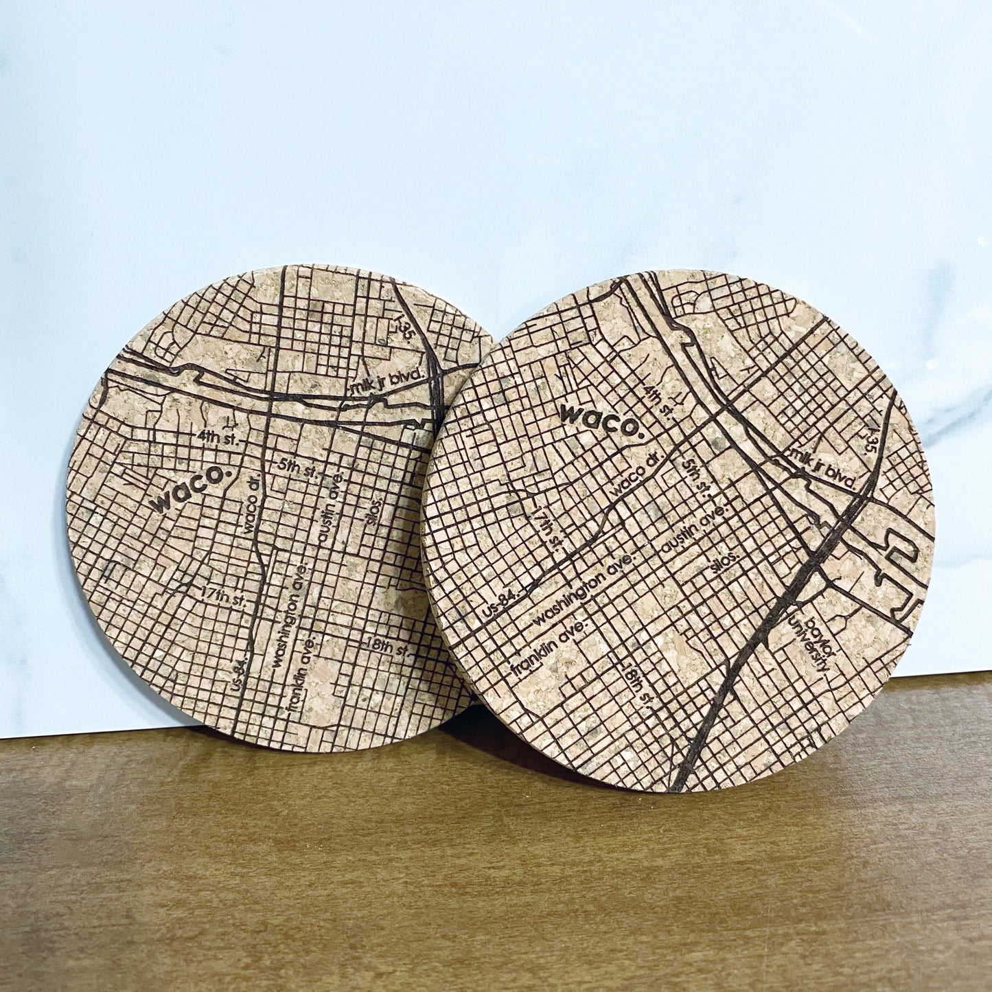 cork coasters waco map