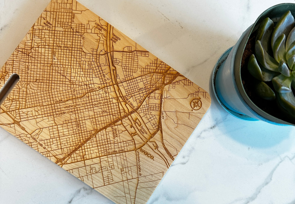 Waco Map Charcuterie/Cutting Board