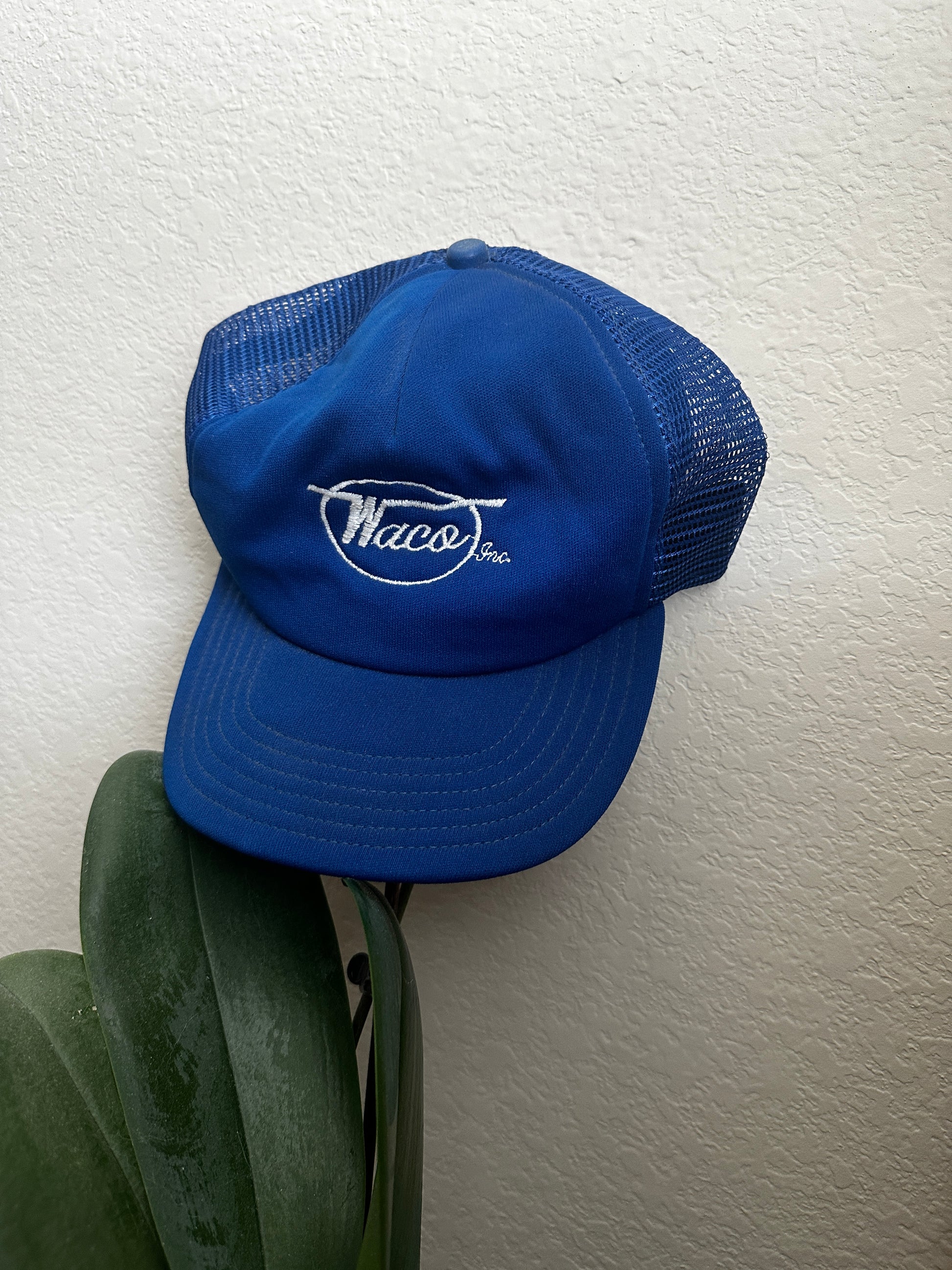 waco vintage blue hat