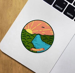 Waco Lovers Leap Sunset Sticker