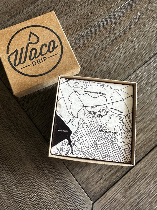 waco map marble coasters